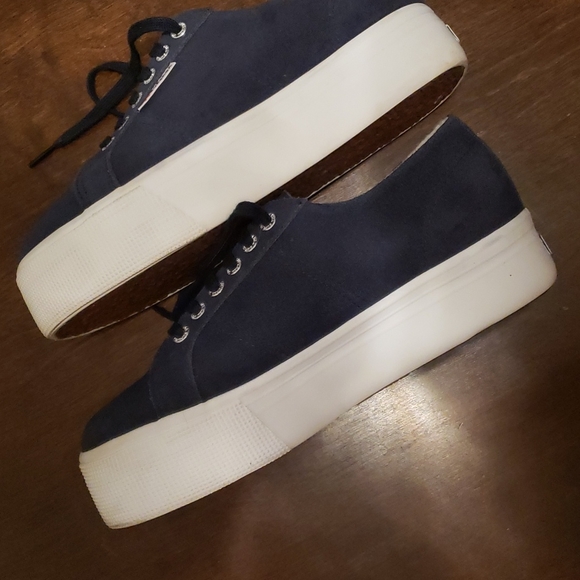 Suede, fleece lined, platform Superga sneakers - Picture 4 of 7